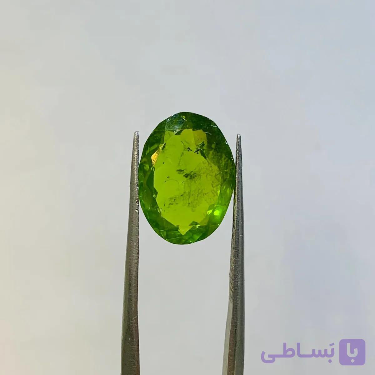 نگین زبرجد اصل سایز 10*14 میلی‌متر — تصویر 1