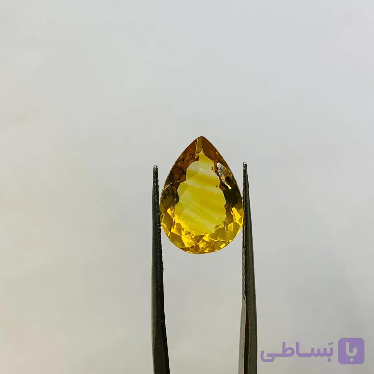 نگین سیترین سایز 10*15 میلی‌متر — تصویر 1