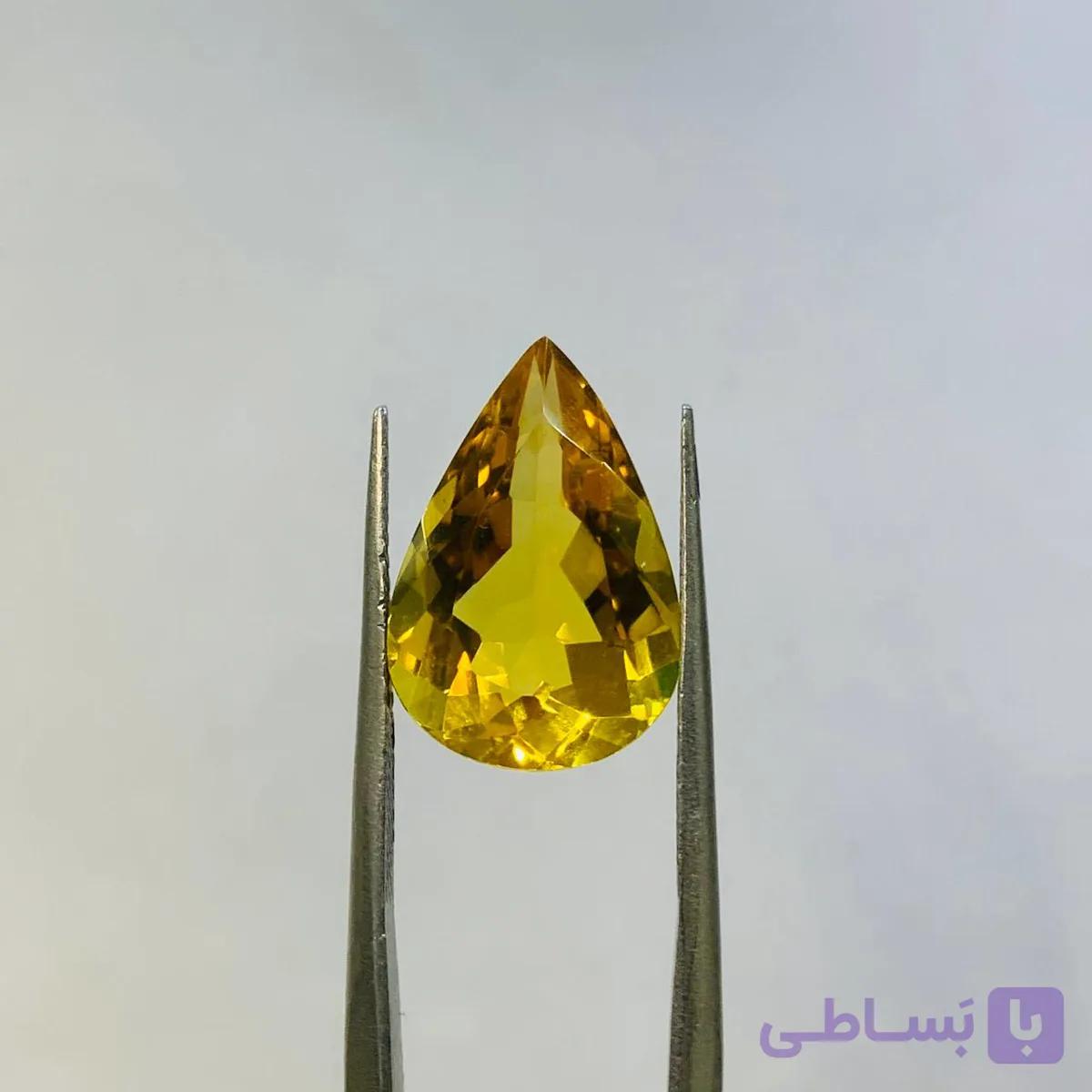 نگین سیترین سایز 11*16 میلی‌متر — تصویر 1
