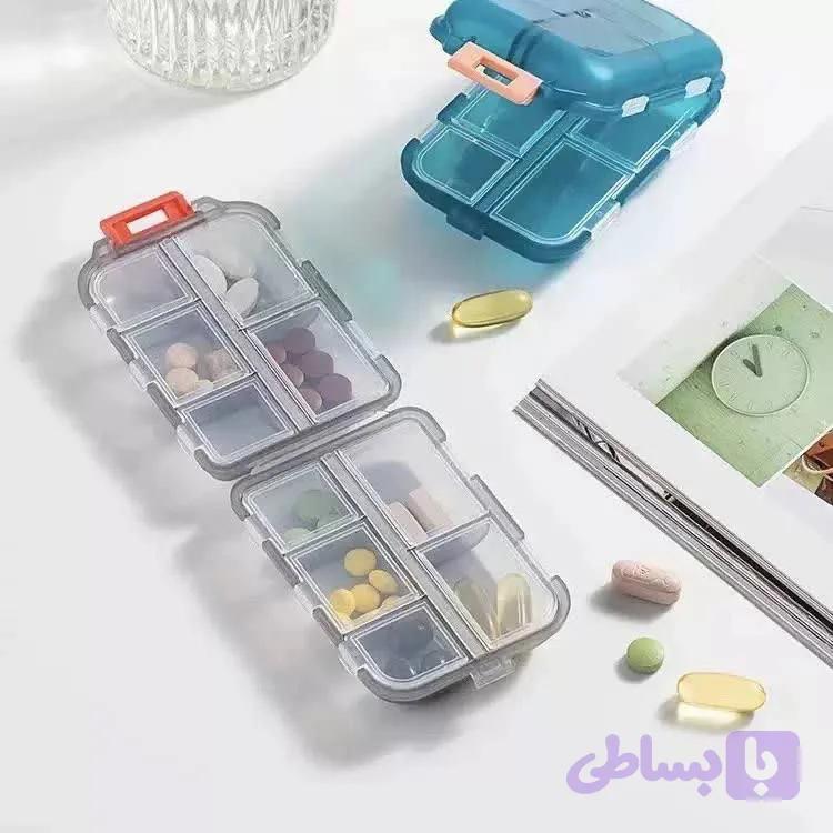 باکس دارو کتابی سایز بزرگ 10 محفظه