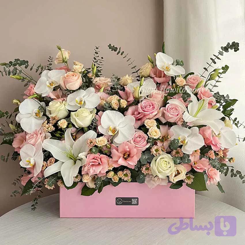 باکس گل صورتی ملیح کد 410