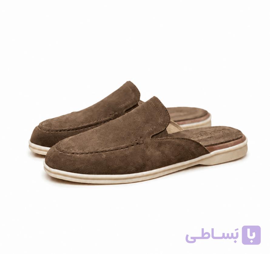 صندل چرم مردانه مدل لوفرجیر رنگ موکا — تصویر 1