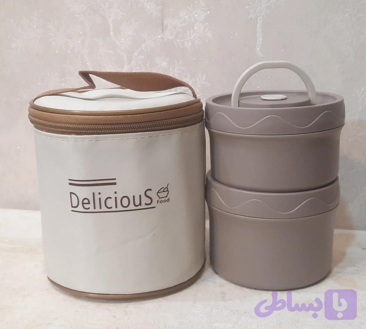 ظرف غذا و لانچ باکس استیل دو عددی