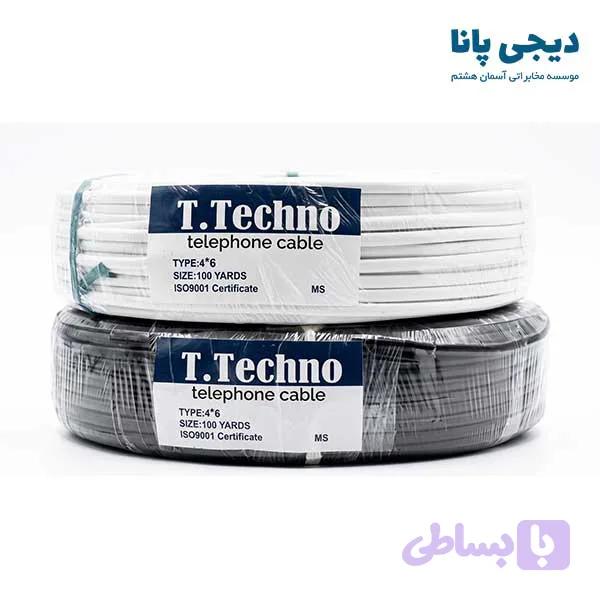 توپ سیم تلفن 4رشته تخت 100 درصد مس SED متراژ 100 یارد — تصویر 1