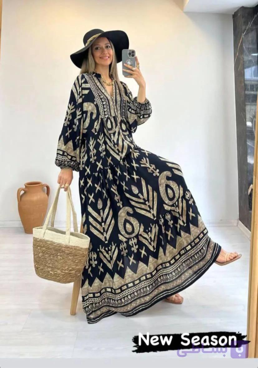 پیراهن بلندساحلی زنانه برند ترک آشیلدا