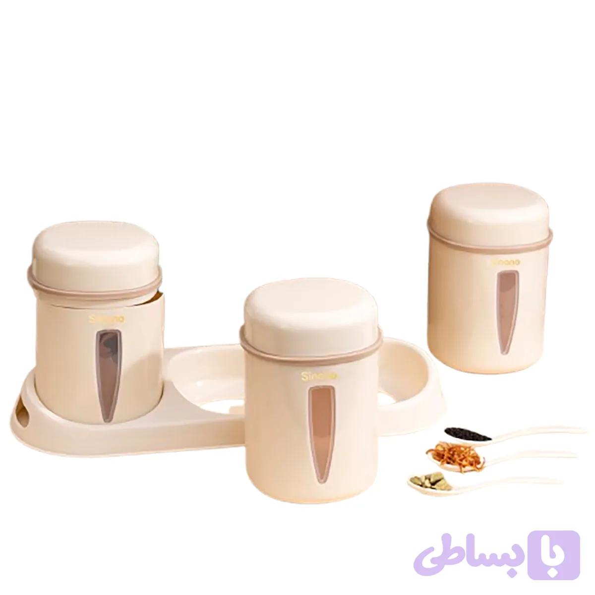سرویس ادویه 3 عددی ساده لارج بسته 6 تایی کد R1142 — تصویر 1