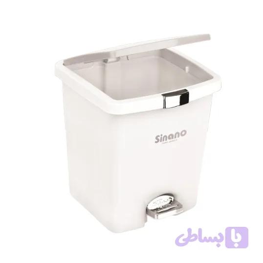 سطل پدالی کوچک تک جداره نگین کروم و طلایی بسته 6 تایی کد R356 — تصویر 1