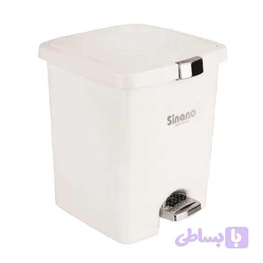 سطل پدالی متوسط تک جداره نگین کروم و طلایی بسته 8 تایی کد R357 — تصویر 1