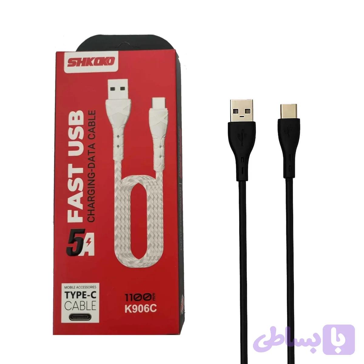 کابل شارژ تایپ سی شکاکو مدل K906C — تصویر 1