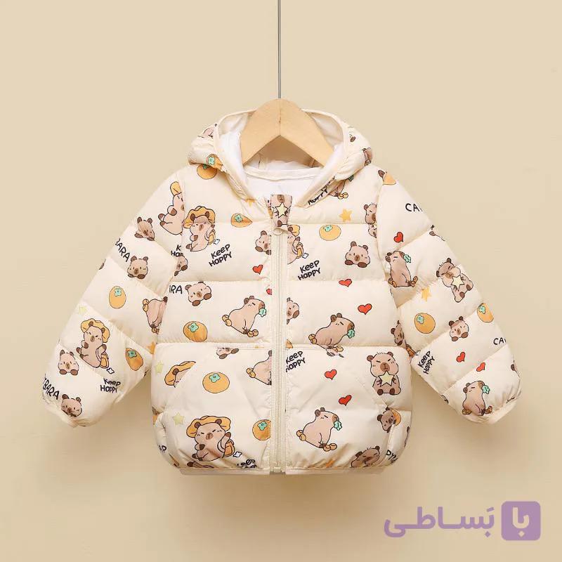 کاپشن کلاهدار وارداتی ( کرم) — تصویر 1