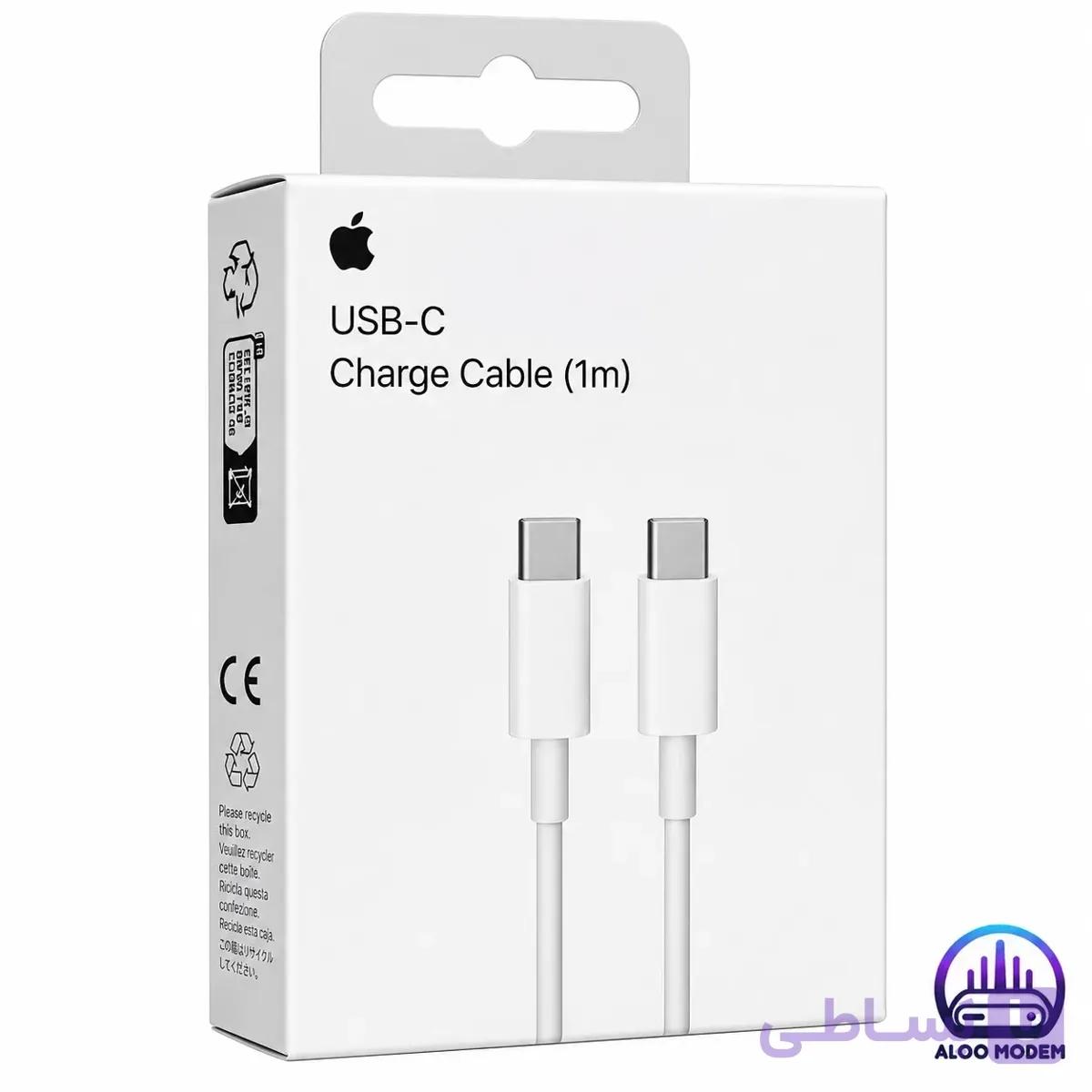 کابل Type-C به Type-C اپل های کپی 1 متری — تصویر 1