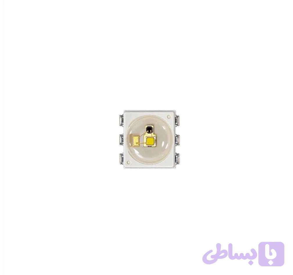 چیپ ال ای دی 3528 نور سفید 3 ولت ۶ پین ۱ پین وسط منفی ۵ پین مثبت — تصویر 1