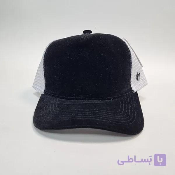 کلاه نقابدار مخملی ساده پشت توری — تصویر 1