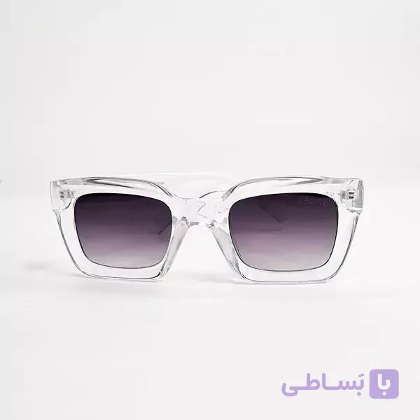 عینک آفتابی فریم شفاف لنز دودی در دو رنگ — تصویر 1