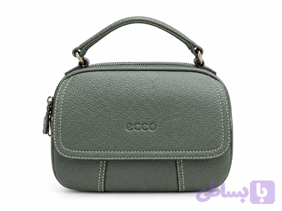 ecco Women’s Textured Leather Top Handle Bag – Olive Green