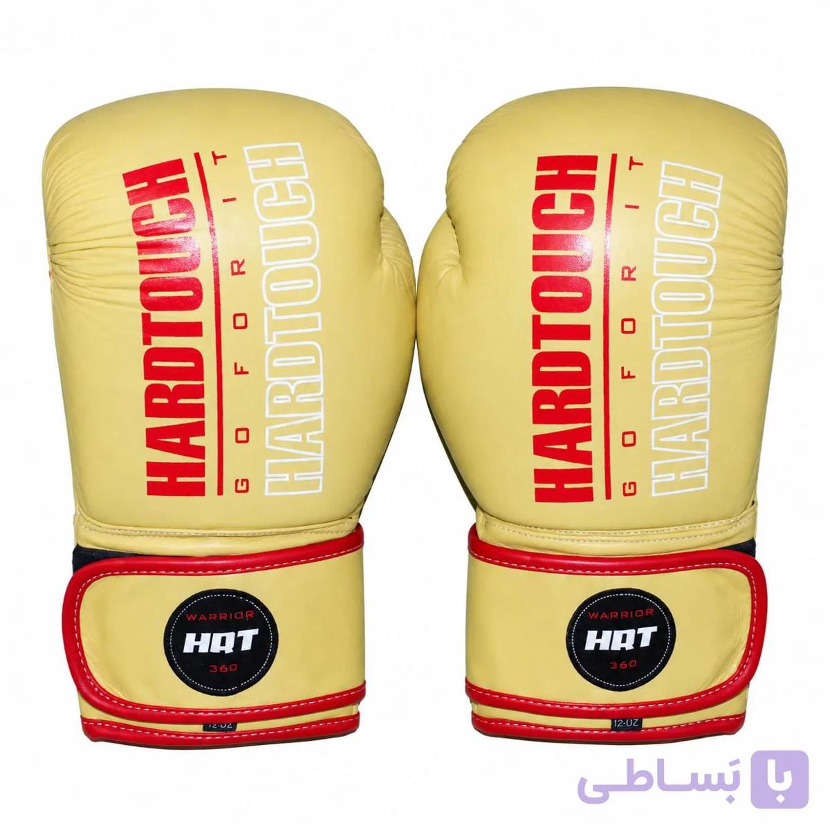 دستکش بوکس HIT Hard Touch زرد مناسب تمرین، اسپارینگ و کیسه بوکس — تصویر 1