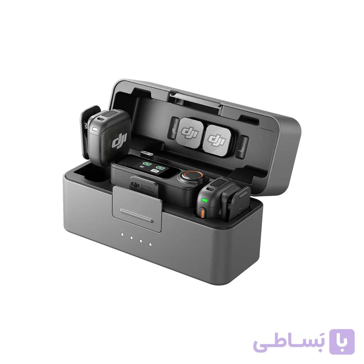 میکروفون میک ۳ کمبو دو کاربره | DJI Mic 3 (2 TX + 1 RX + Charging Case) — تصویر 1