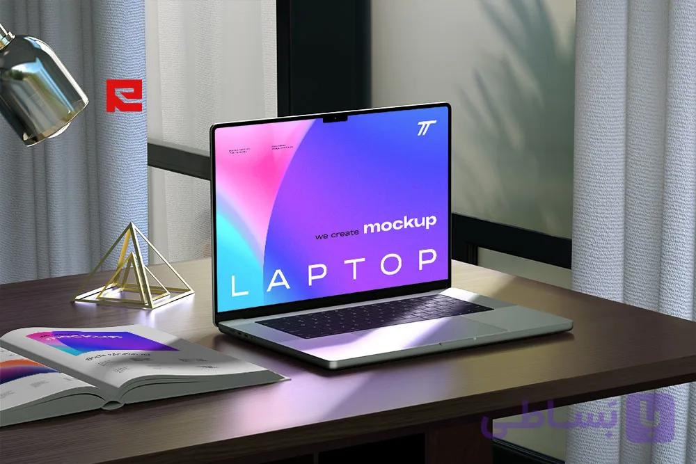دانلود موکاپ لپ تاپ حرفه‌ای برای برندینگ و نمایش سایت کد 220 رایگان