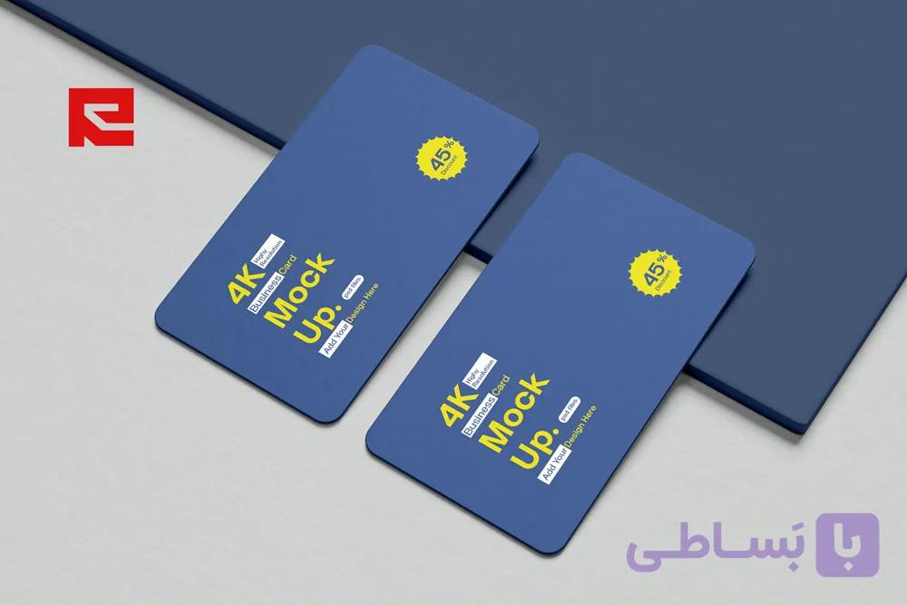 دانلود موکاپ کارت ویزیت لایه باز | قالب حرفه‌ای PSD برای کارت ویزیت کد 219