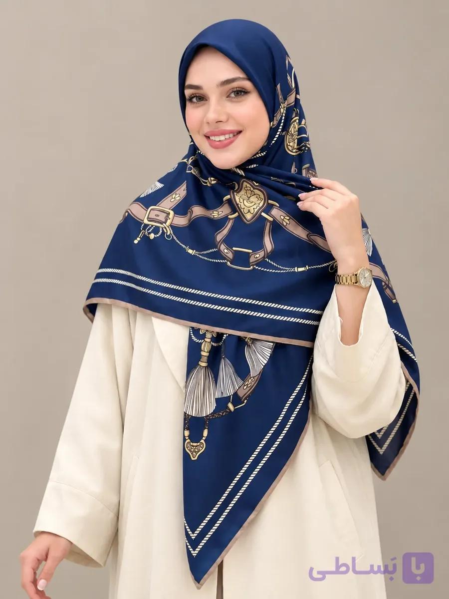 روسری ابریشم ساتن بانو