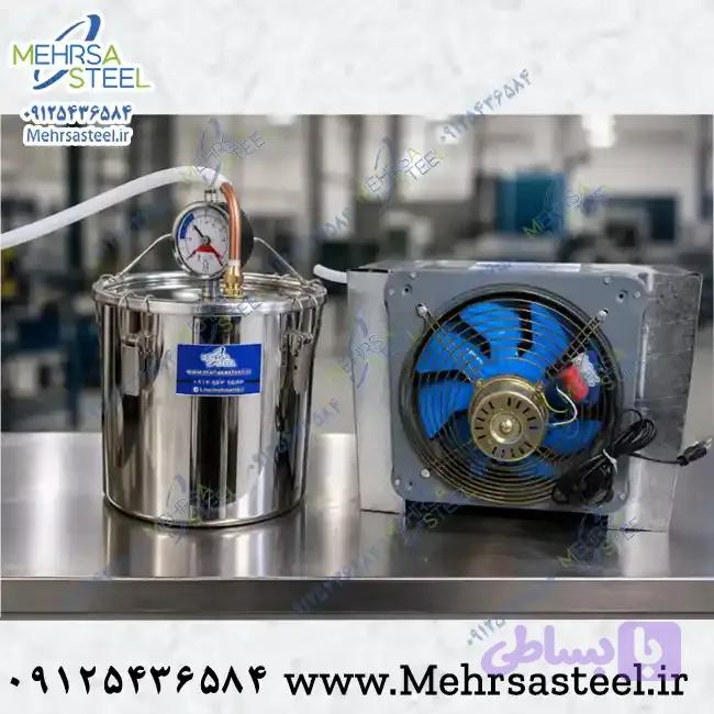 دستگاه عرقگیری و تقطیر 10 لیتری استیل با درجه فشار و دما و شیلنگ و کندانسور پیرکس برقی