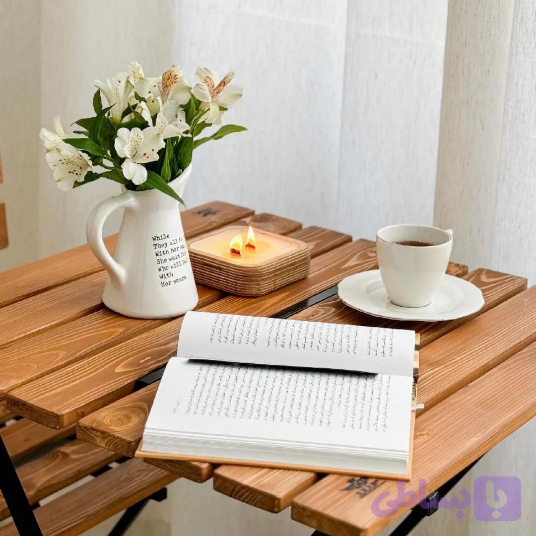 میز تاشو چوبی کرال 60*60
