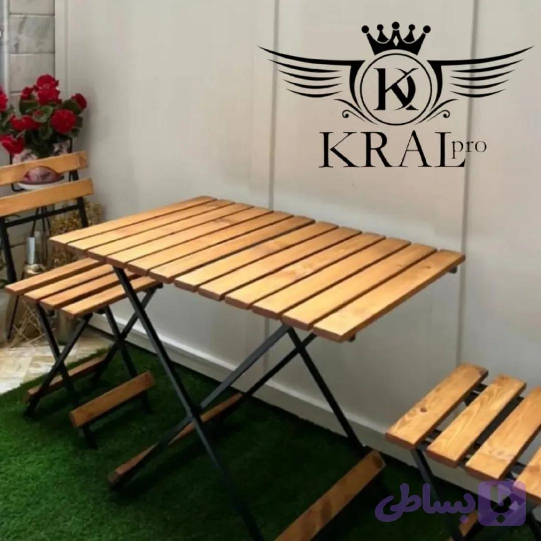میز تاشو چوبی ۹۰*۶۰
