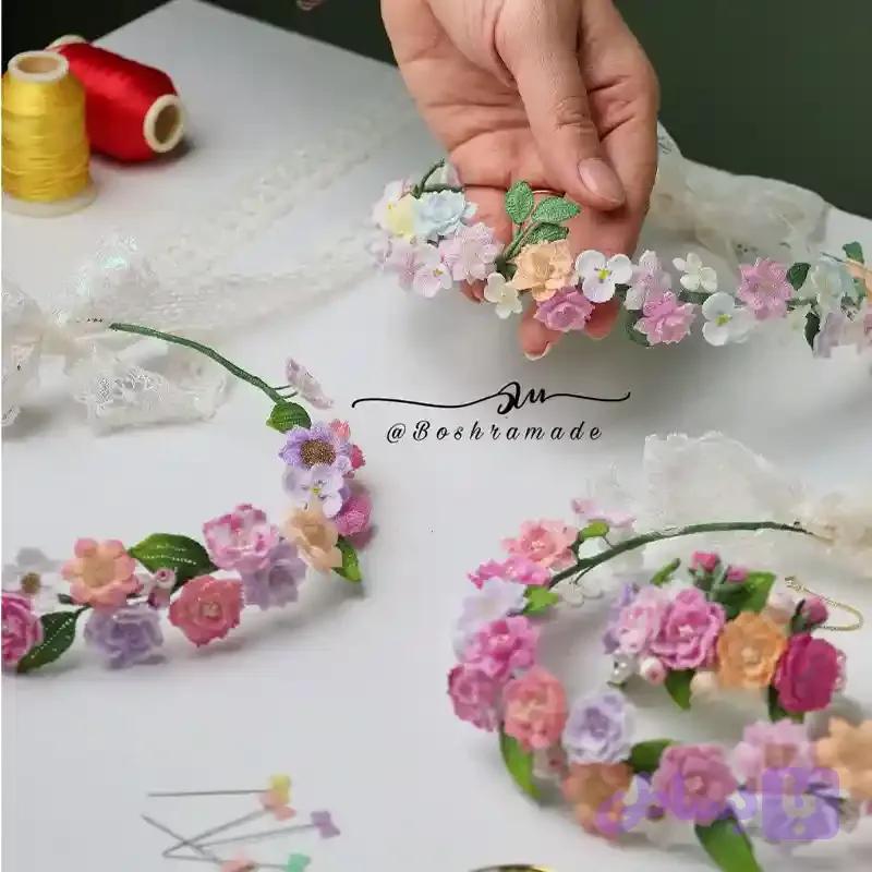 تاج گل و دستبند کد2505