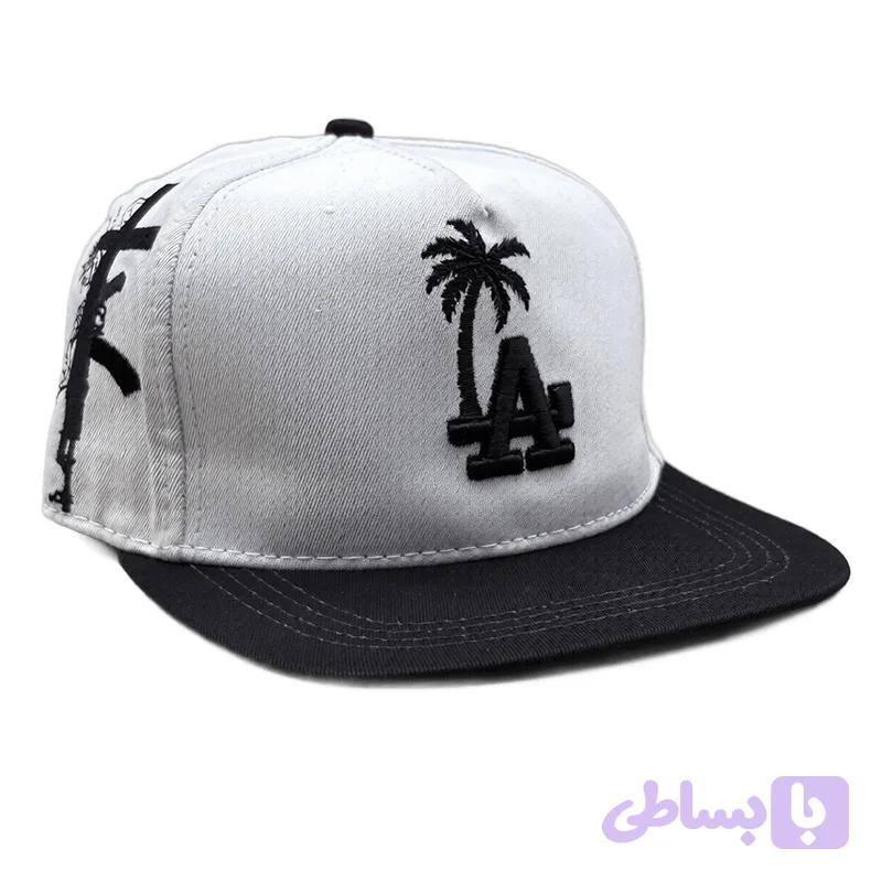 کلاه بک فیت سفید مدل LA (کد JN2W4)