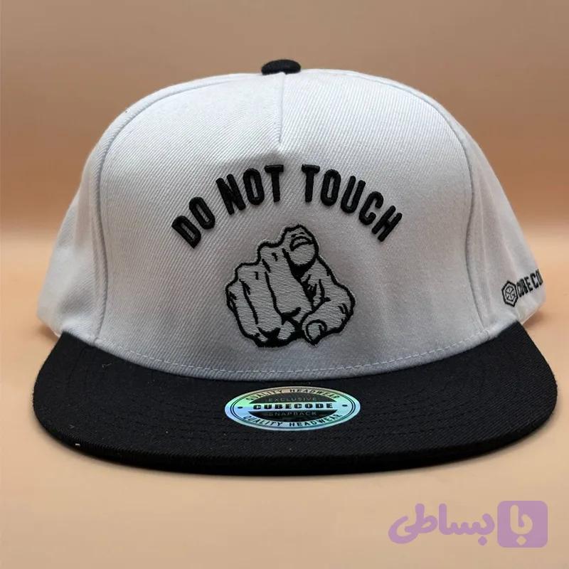 کلاه کپ سفید مدل DO NOT touch (کد ZVY58)
