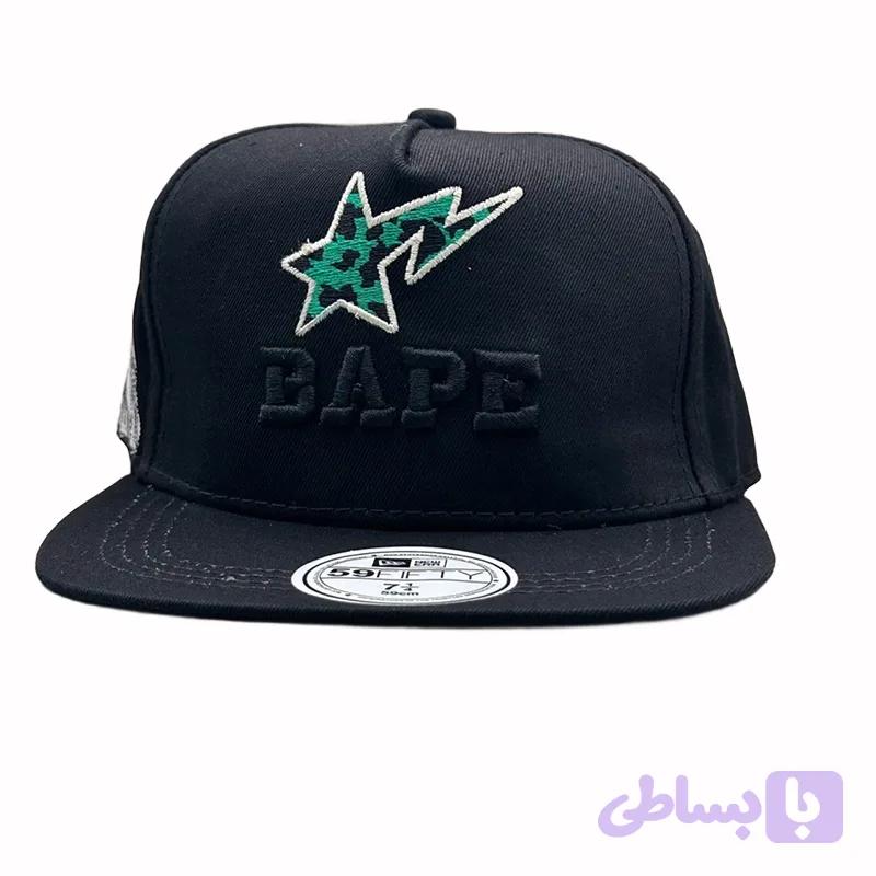 کلاه کپ مشکی بک فیت مدل BAPE (کد X64GQ)