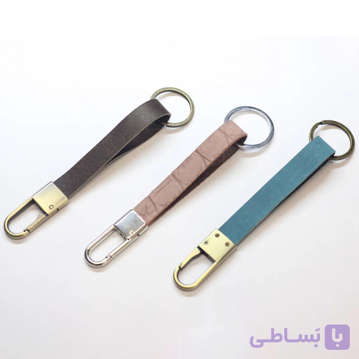 جاکلیدی چرم طبیعی، ساده و کاربردی — تصویر 1