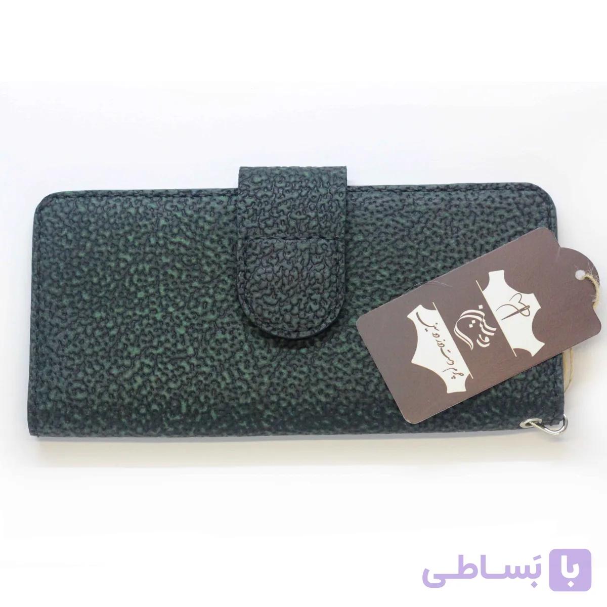 کیف پول سه لَت چرم طبیعی دست‌دوز — تصویر 1