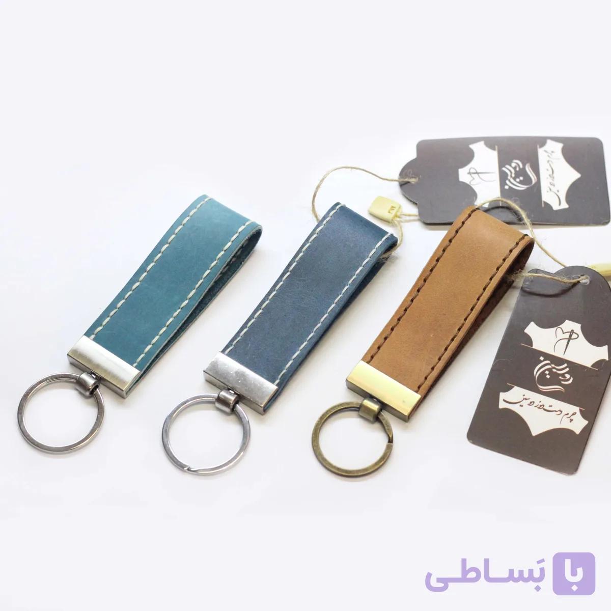 جاکلیدی چرم دست‌دوز در رنگبندی متنوع — تصویر 1