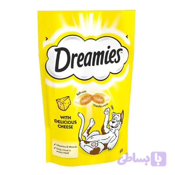 تشویقی گربه دریمیز طعم پنیر Dreamies cat treats with cheese وزن 60 گرم - پت شاپ فنچول