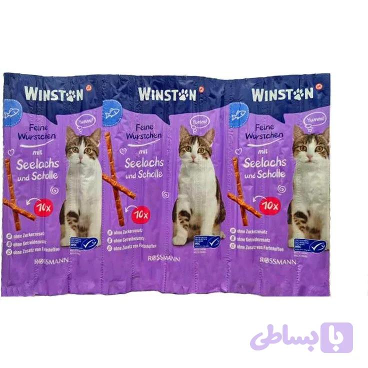 تشویقی مدادی گربه وینستون با طعم ماهی سالمون و قزل‌آلا Winston Treat Salmon & Trout
