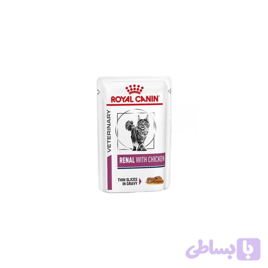 پوچ گربه رنال رویال کنین با طعم مرغ Royal Canin Renal Chicken وزن ۸۵ گرم - پت شاپ فنچول