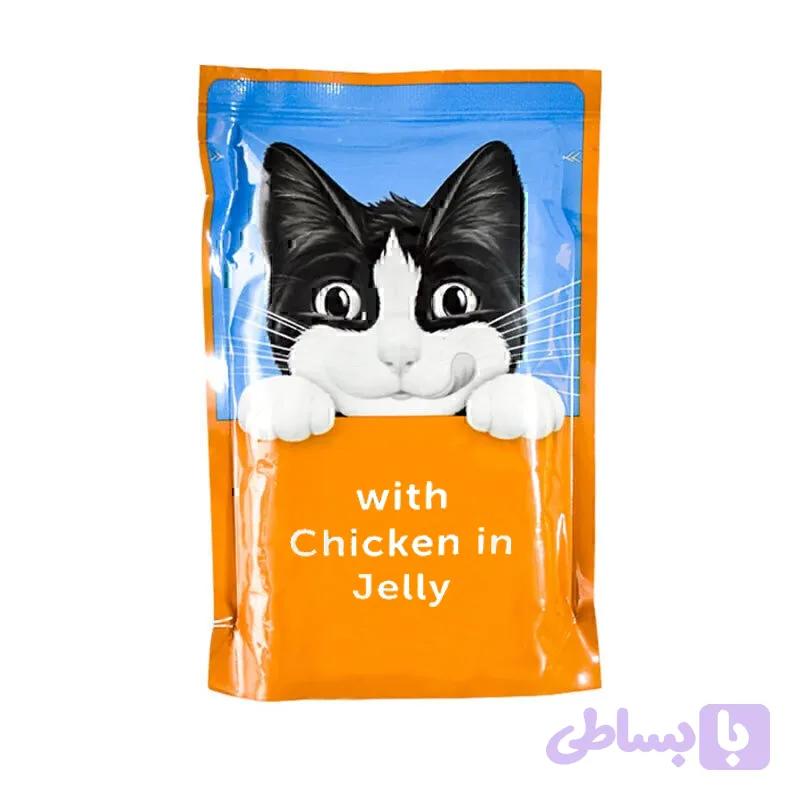 پوچ مخصوص گربه فلیکس با طعم مرغ در ژله وزن 85 گرم - پت شاپ فنچول