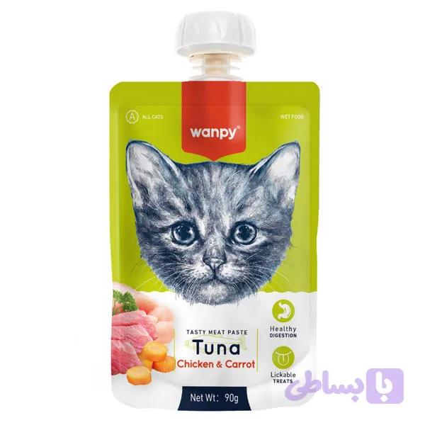 پودینگ گربه ونپی طعم ماهی تن، مرغ و هویج| Wanpy Soup Tuna, Chicken & Carrot