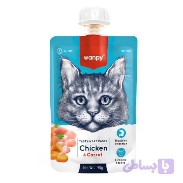 پودینگ گربه ونپی طعم مرغ و هویج |Wanpy Soup Chicken & Carrot - پت شاپ فنچول