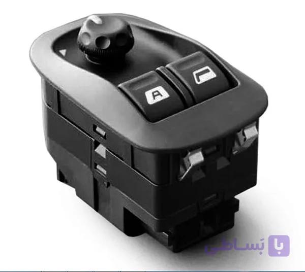 کلید شیشه بالابر پژو 206 تیپ 5 جلو و تنظیم آینه