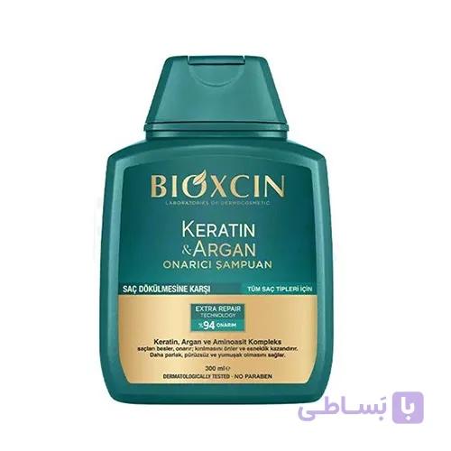 شامپو ضد ریزش و محافظت کننده کراتین و آرگان بیوکسین 300 میل | Keratin and argan Bioxcin anti-shedding and protective shampoo 300 ml — تصویر 1