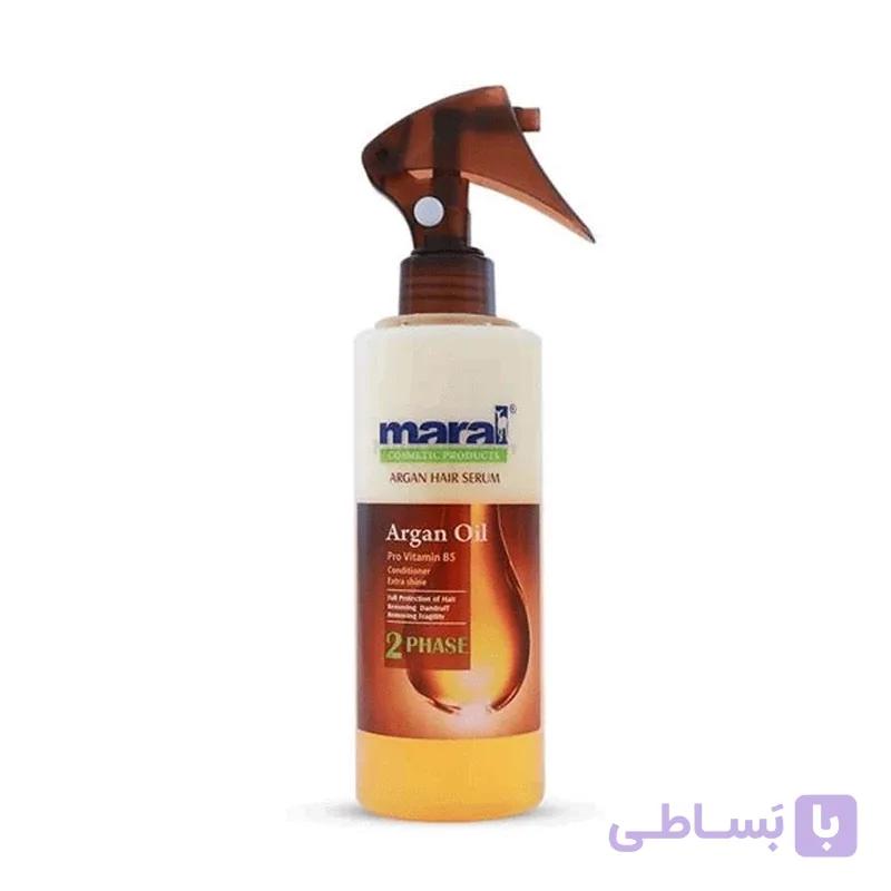 سرم مو دو فاز مارال مدل روغن آرگان مناسب موهای خشک و آسیب دیده حجم 250 میلی لیتر – Maral 2 Phase Argan Hair Serum