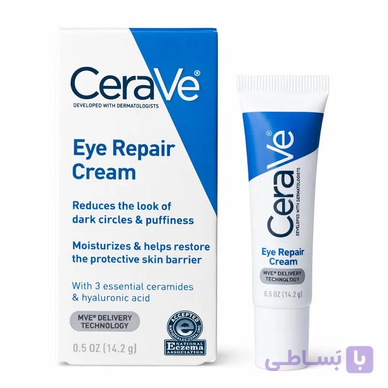کرم دور چشم سراوی EYE REPAIR CREAM ضد تیرگی و پف حاوی سرامید و هیالورونیک اسید