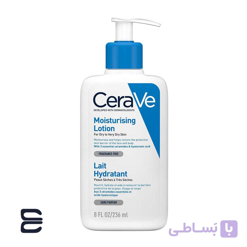 لوسیون مرطوب کننده صورت و بدن پوست خشک و خیلی خشک سراوی 236 میل CeraVe Moisturising Lotion — تصویر 1