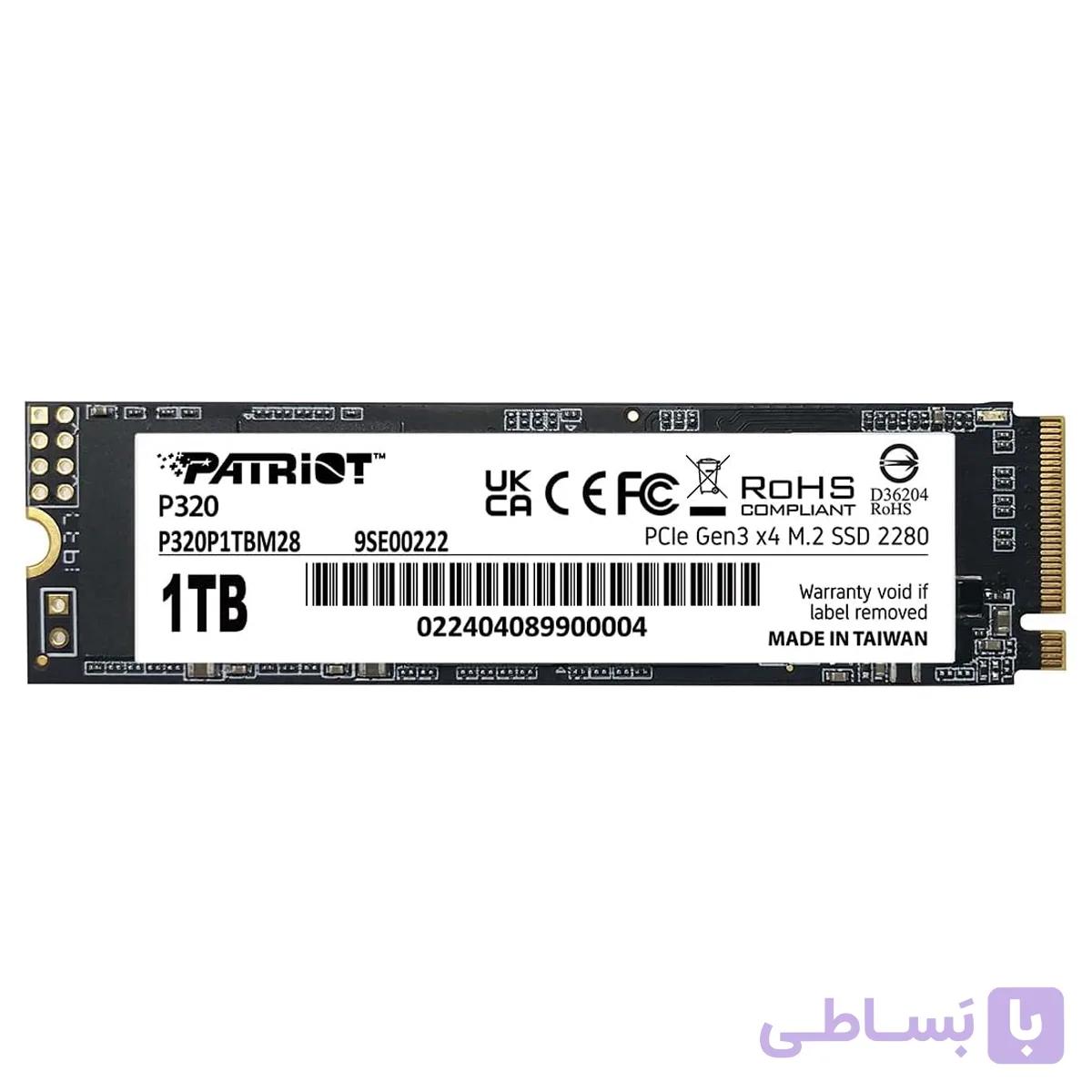 اس اس دی اینترنال PCIe 3.0 پتریوت مدل P320 ظرفیت یک ترابایت