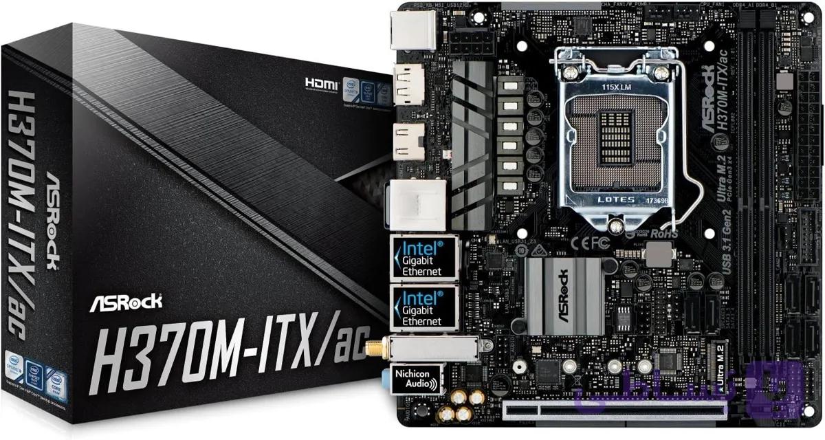 مادربرد ASRock H370M-ITX / AC LGA1151 / Intel H370 / DDR4 / SATA3