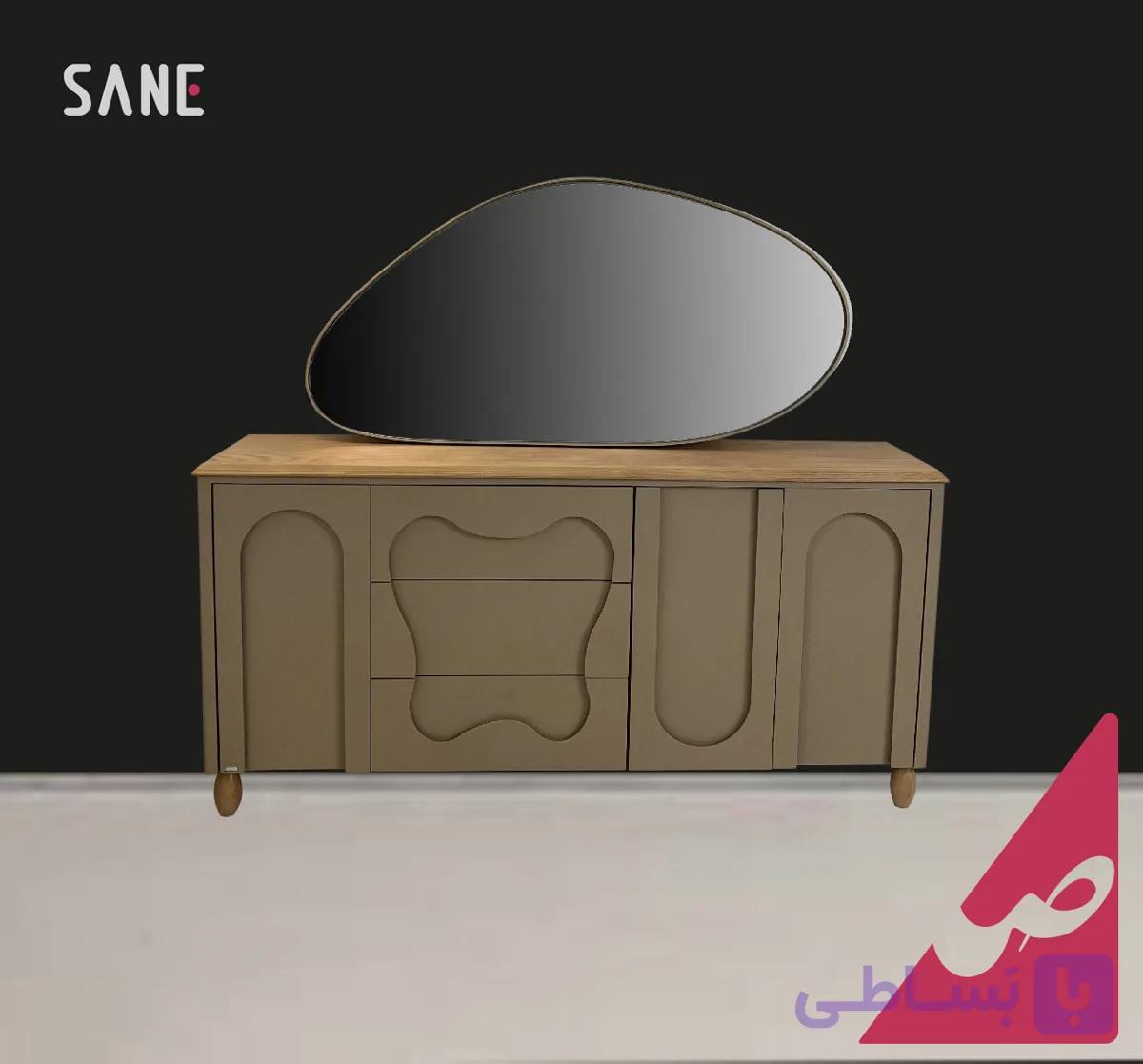 آینه و کنسول چوبی صانع کد 52371 — تصویر 1