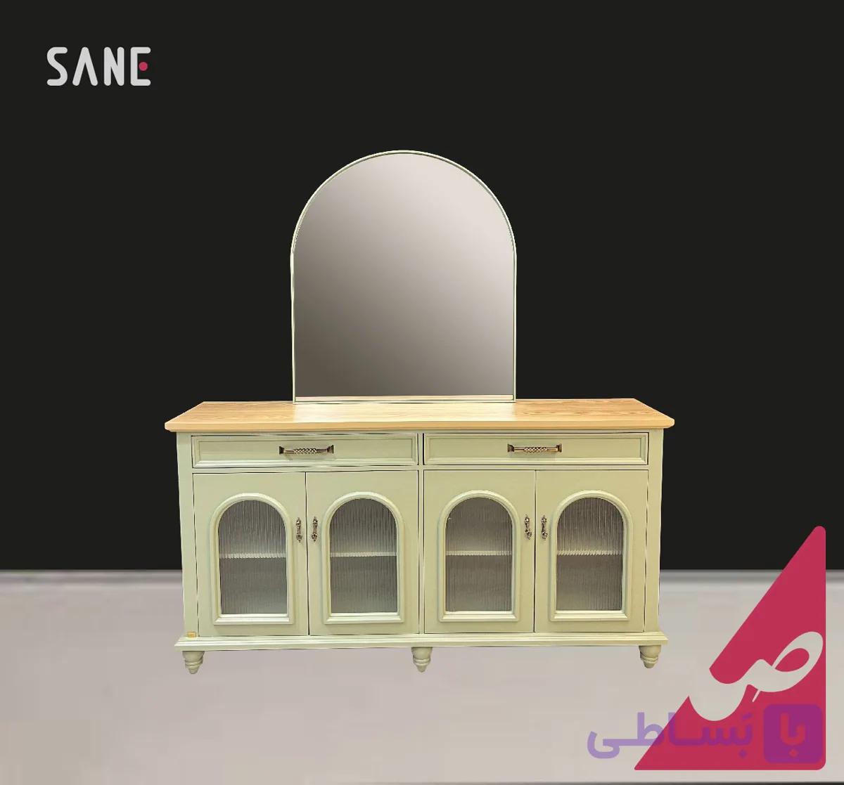 آینه و کنسول چوبی صانع کد 52373 — تصویر 1