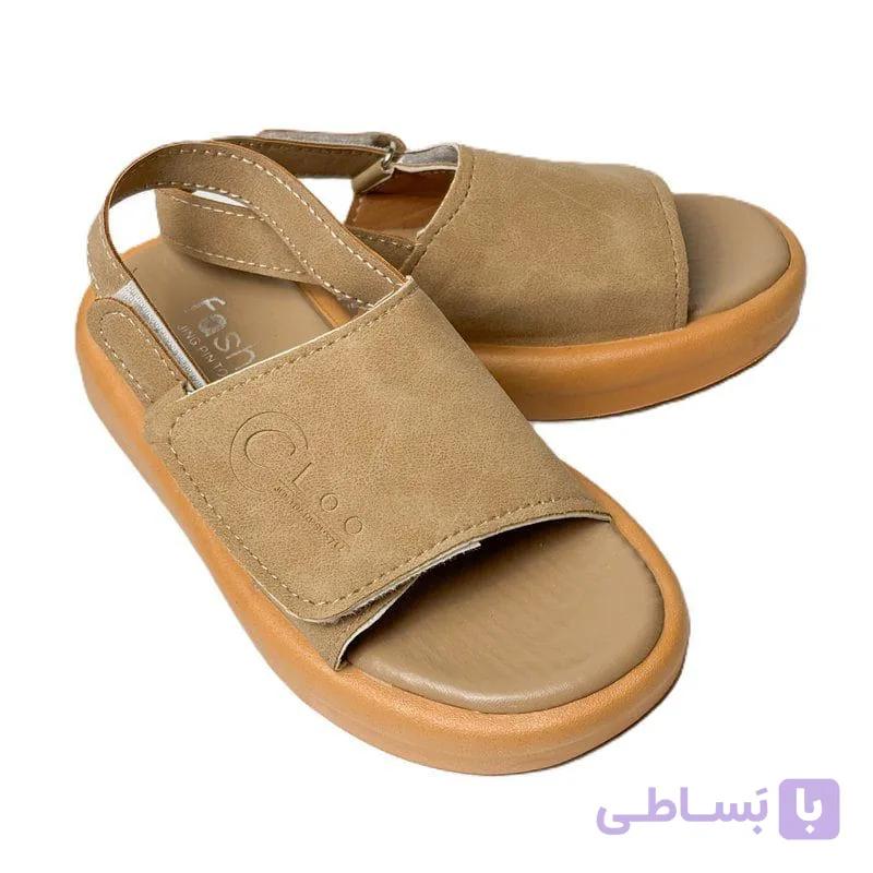 صندل بچه گانه دخترانه راحتی قهوه ای — تصویر 1